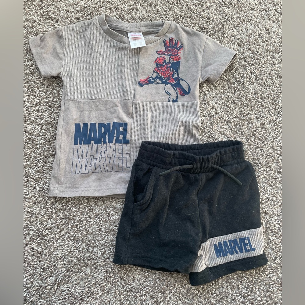 Marvel Gray and Red Spider-Man Toddler Shirt